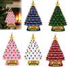 Christmas Tree Pendant 5 Pcs 2D Flat 250 Anniversary USA Ornament, Year Santa Hanging Decorations of America 1776-2026 Acrylic Patriotic Decoration