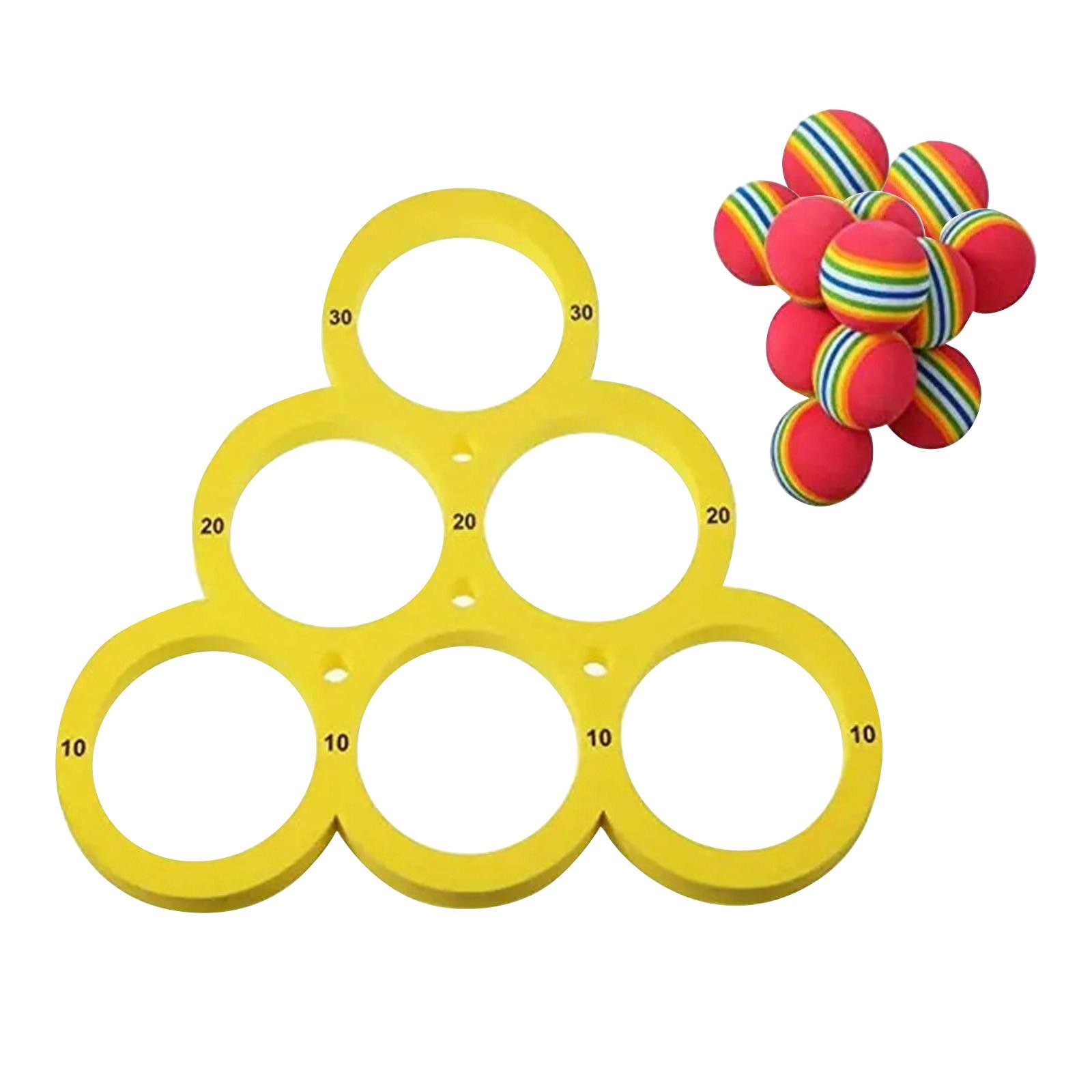 

Игрушки и игры для бассейна, плавающая игра для метания мячей в бассейне, летние игрушки для бассейна/пляжа, аксессуары с 12 красочными мячами для метания One Size