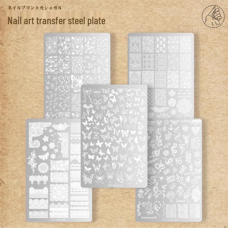 Nail Stamping Plate: Butterfly & Floral Lace Chinese Style