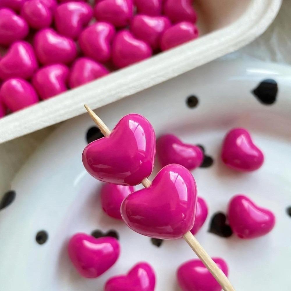 20Pcs/Lot 2.5mm Aperture Heart Shape Beads 17mm Handmade Accessory Beads Handmade Crafts