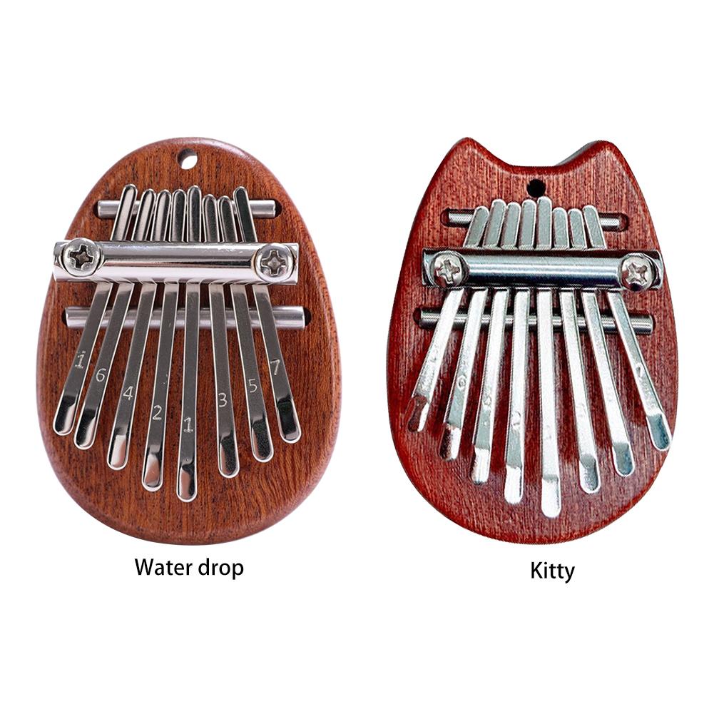 8 Keys Finger Piano Wooden Finger Thumb Piano with Lanyard Musical Instrument Gifts for Kids and Adults Beginners