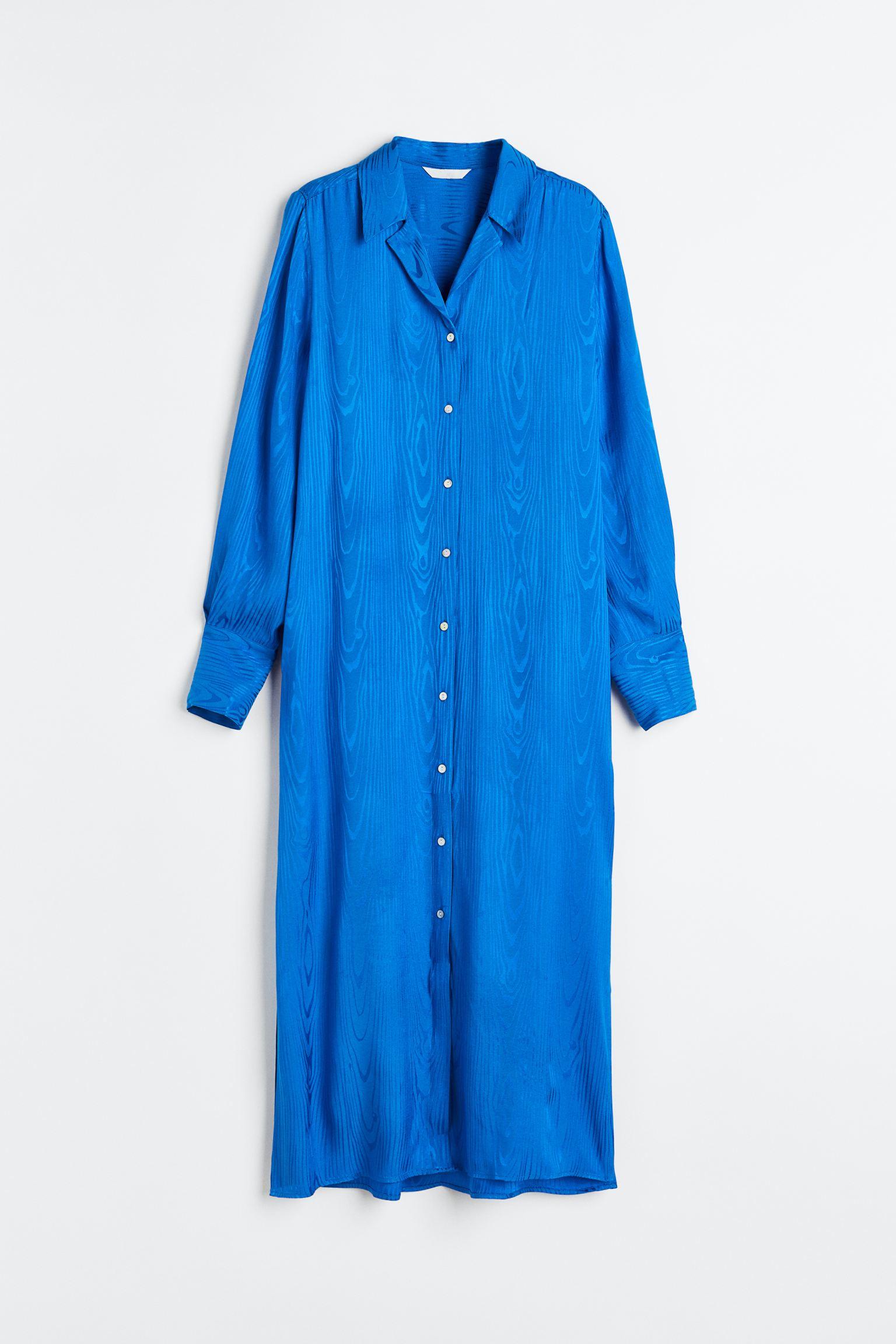 

Jacquard-weave shirt dress