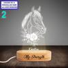 Custom Horse Night Light Personalized LED Animal Decor For Kids Room Soft Glow Ambient Light Fun Whimsical Ornament Best Gift