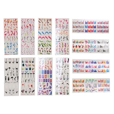 12Pcs Self Long Adhesive Nail Stickers DIY Manicure Decals Gifts for Women Girls Nail Lovers