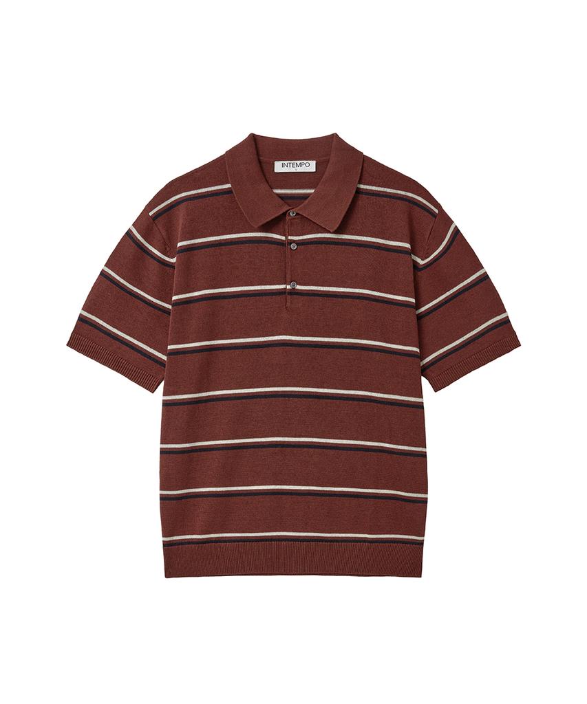 INTEMPOMOOD Air Stripe Collar Knit: 2 Colors