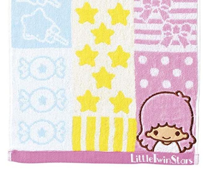 Marushin Sanrio Little Twin Stars Face 34 x Chambre Product 3005049300 Towel, 80cm, KikiLala, 100% Cotton, Number