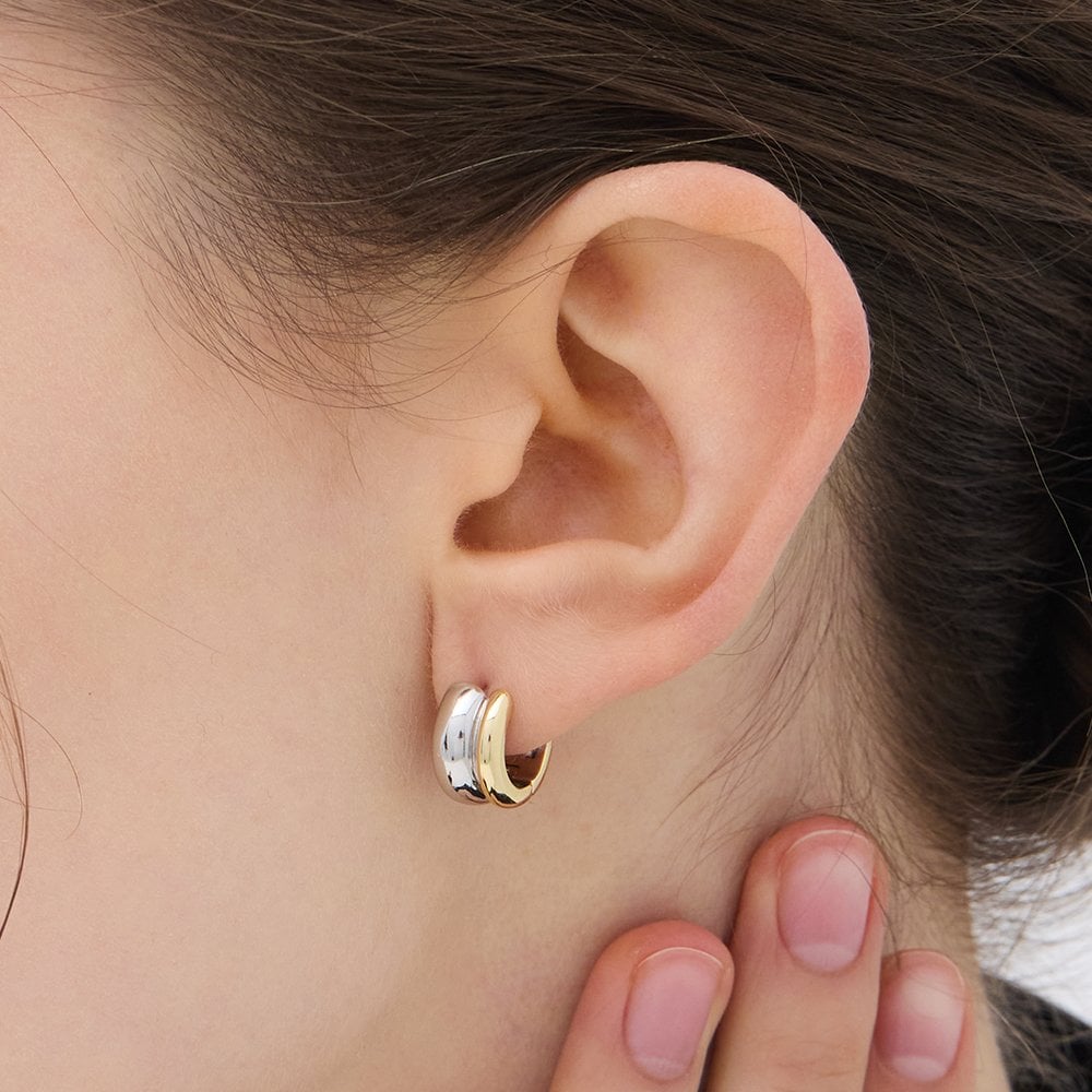 Champagne Full Moon Silver (C) Duo Earrings Hl2E55219C9Xxx