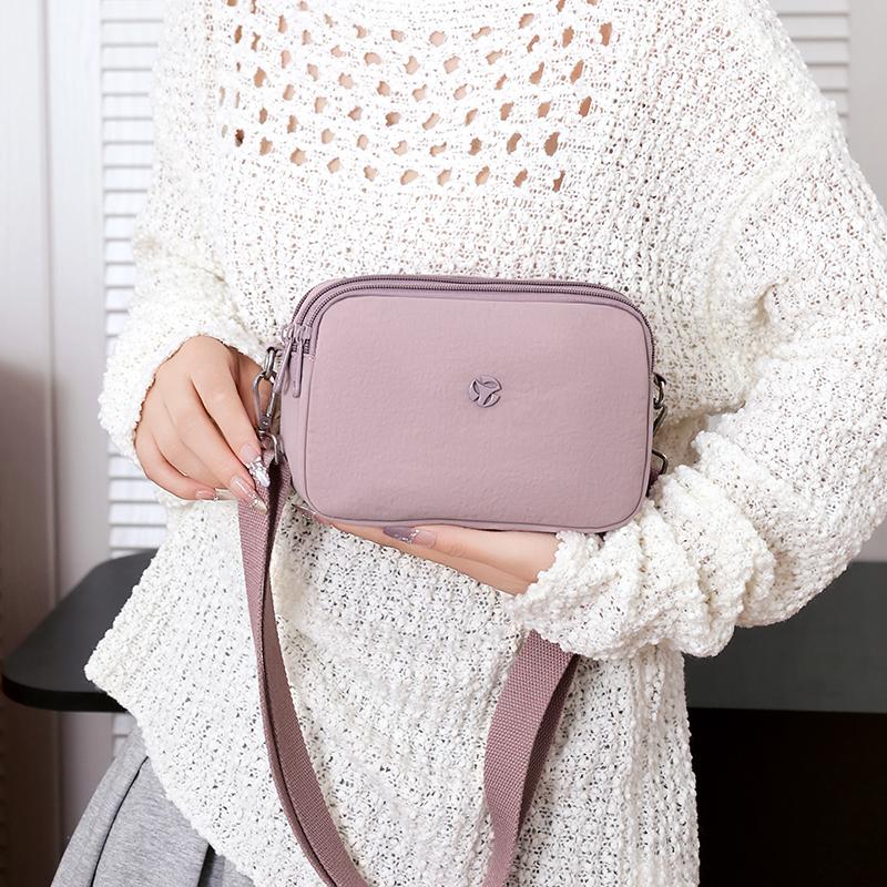 Damentasche Mehrfachtaschen Nylon-Tasche Muttertasche Einfarbig Umhängetasche Crossbody-Tasche