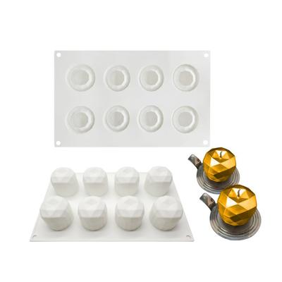 Weihnachten 8 Kristall Apfel Silikonform Mousse Kuchenform Vanillepudding Eisform Backutensilien