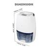 700ml Mini Dehumidifier Humidity Fungus Mildew Mould Switch Control Home 220V