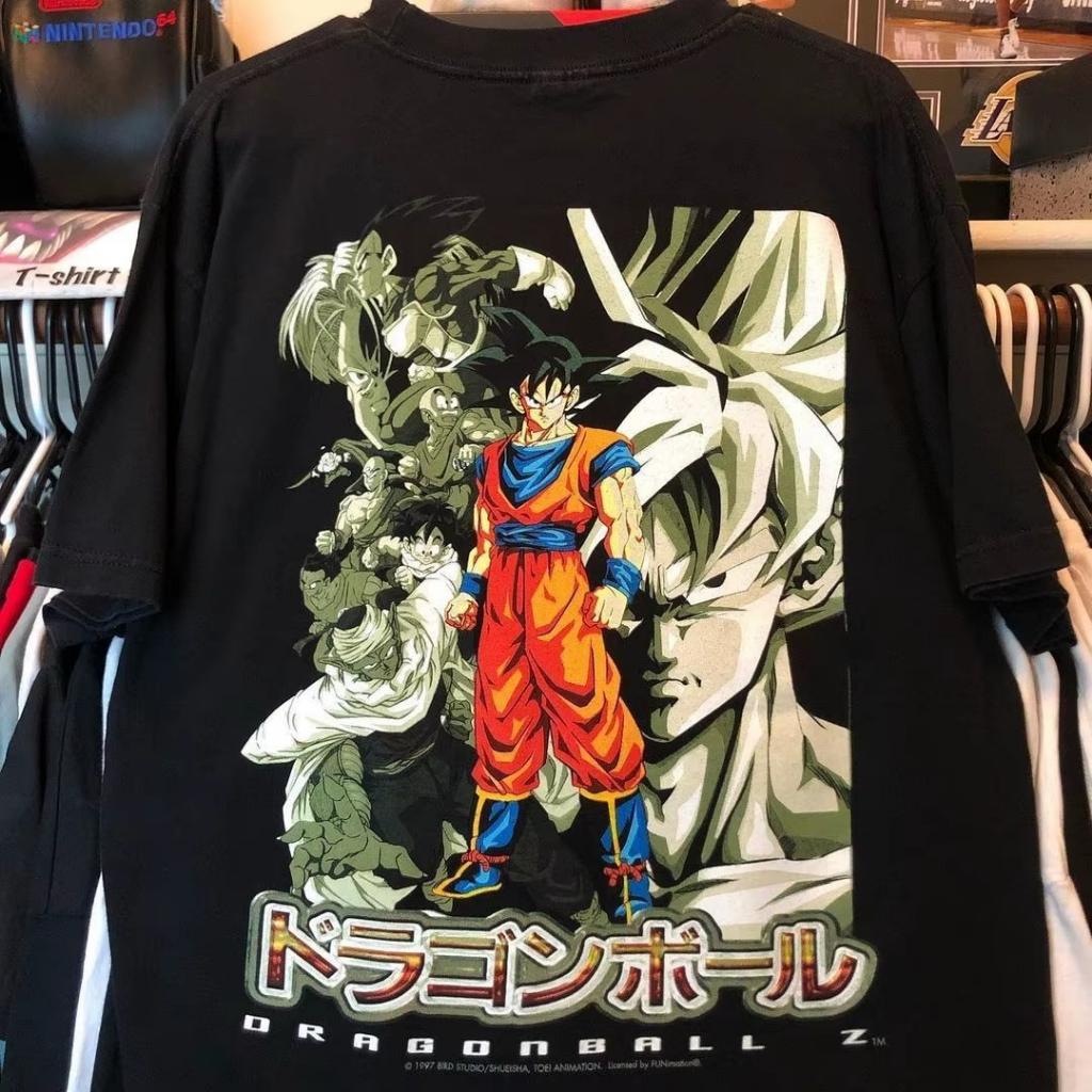 Japanese Anime Dragon Ball Son Goku Men Women Summer T-shirt Harajuku Retro Short Sleeve Loose Oversized Casual Comfort Y2k Top
