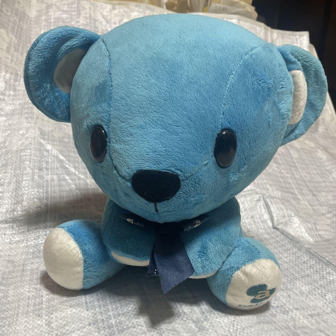 

[USED] A-National Blue Teddy Bear, Excellent Condition, Not for Sale, Rare Item, Carefully Stored