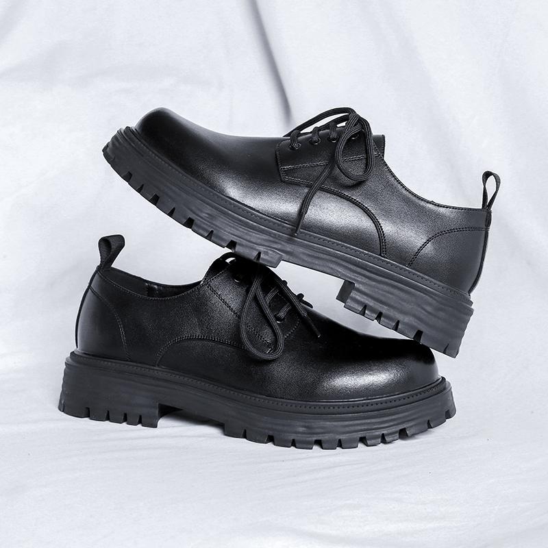 Luxury Brand Men's Formal Shoes New Thick Soled Casual Leather Business Shoes High Quality Designer Outdoor Work Dress Shoes