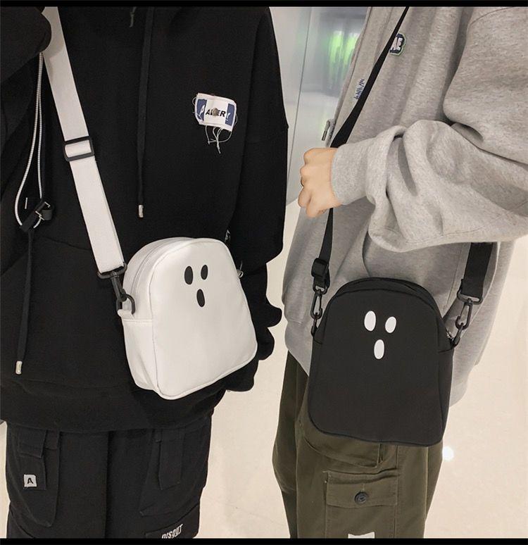 Carto Messenger Bag for Women Youth Sling Shoulder Crossbody Bags Cute Girls Canvas Bag Kawaii Harajuku Casual Female Handbags
