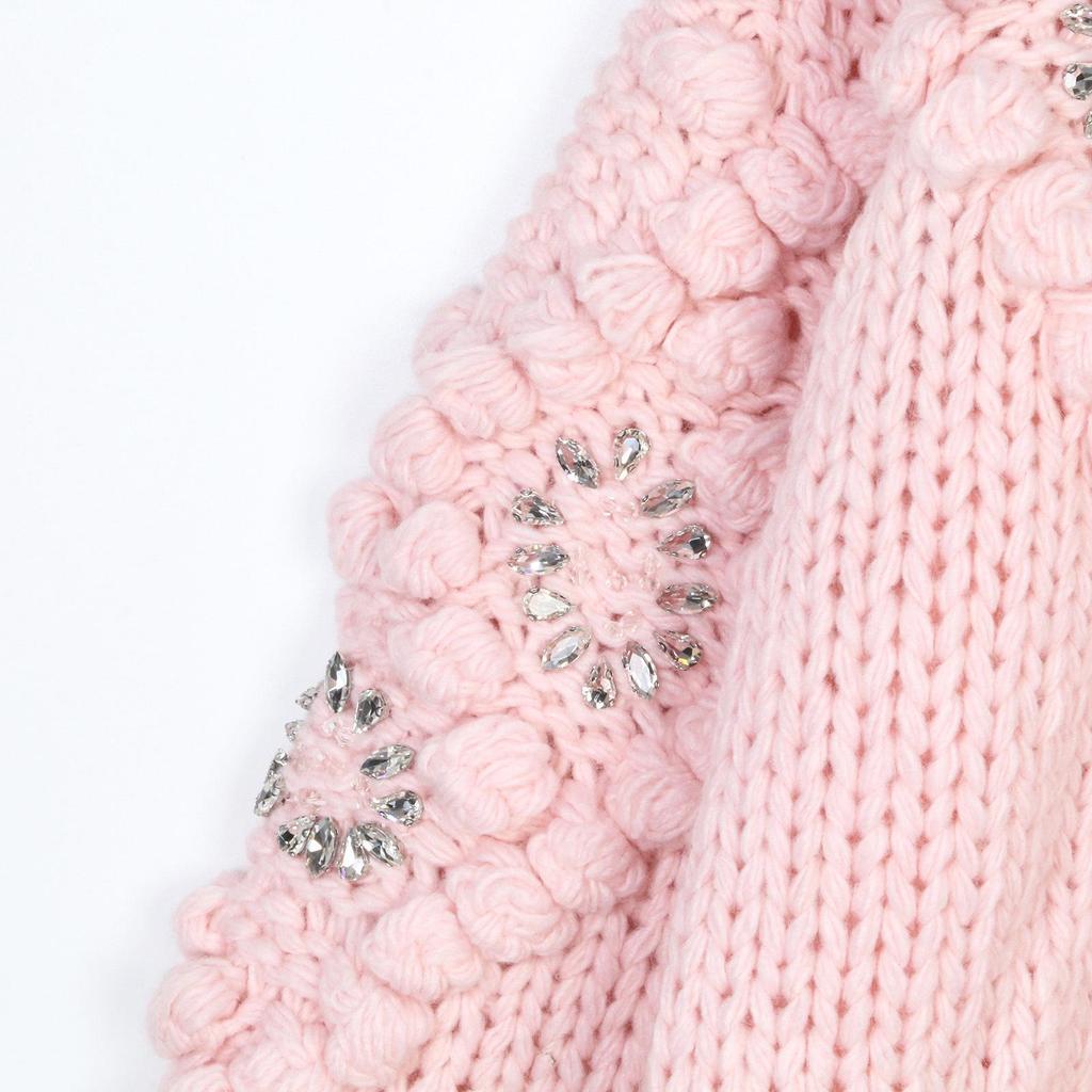 Women's Hand-Crocheted Diamond Cardigan – Soft, Slimming, and Stylish Wool Knit Coat