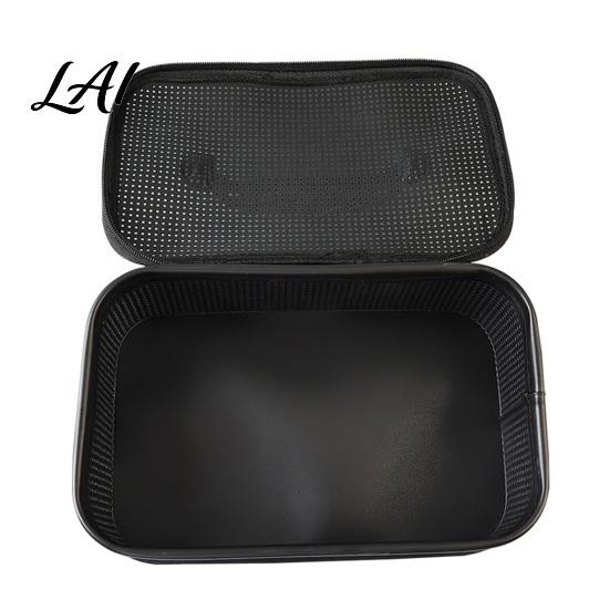 Fishing Accessory Storage Organizer Gear Rinse Box with Carry Handle Zipper Hard Bait Quick Drainage Container Case Portable Tackle Case