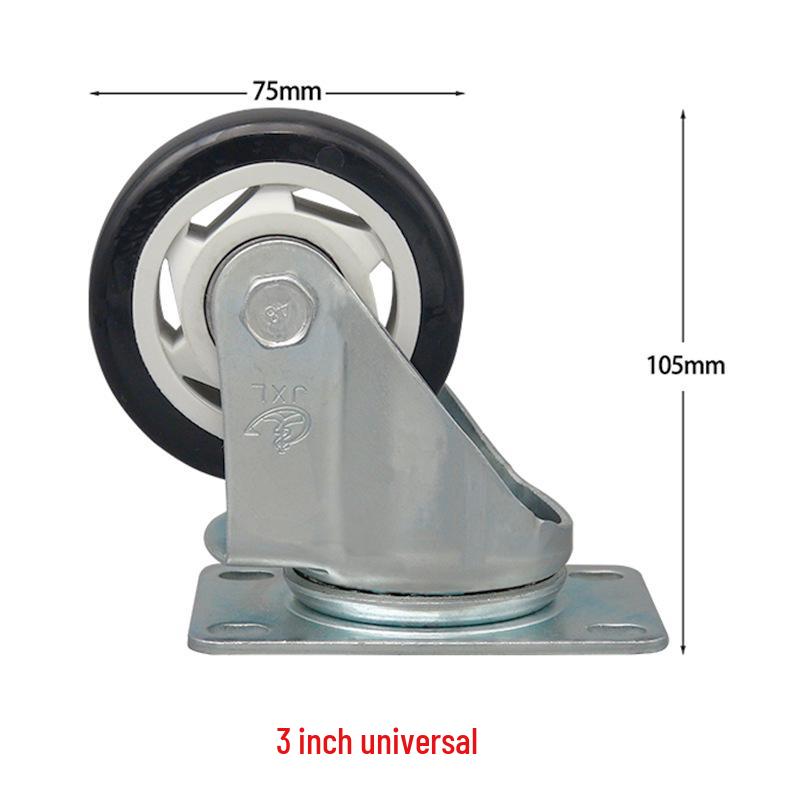 Universal Medium Duty Casters with Brake – 3, 4, 5 Inch Wheels for Equipment & Tool Carts