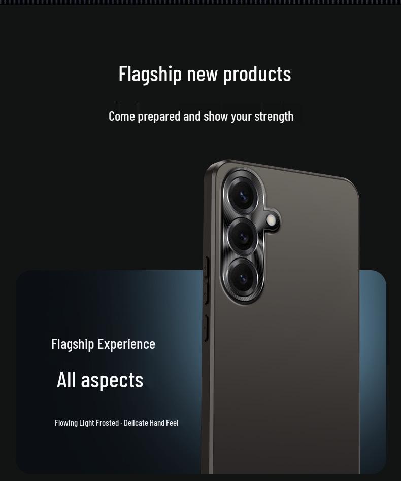 Compatible with Samsung S23/S23 Ultra, S24, and S25 Ultra: Matte Flowing Light Drop-Proof Protective Phone Case.