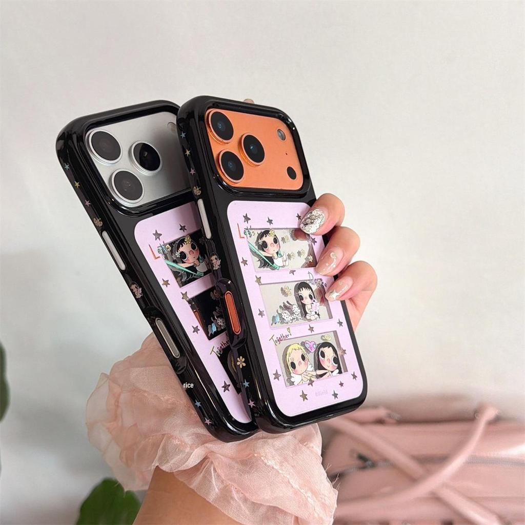 Cartoon Jade iPhone 14/13 Compatible Anti-Fall Full Coverage Phone Case for Apple 17/16/15 Pro Max