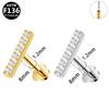 136 Titan Piercing Labret Flatback Gaby Gewindeloser Knorpelohrring Lippenring Schmuck 16G ASTM F136