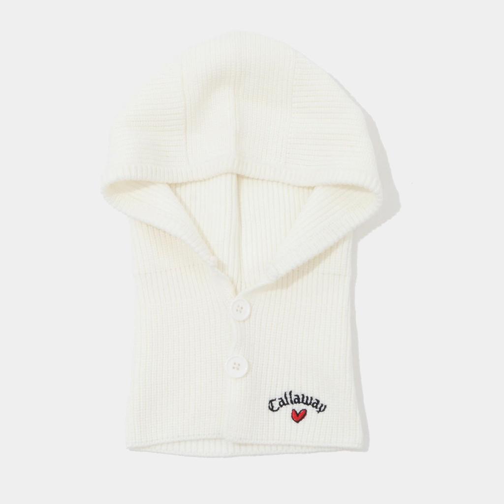 Callaway Women's Thermal Hood Warmer (Brand Logo Knit) / Cold Weather Golf / C23298201 1030_White FR