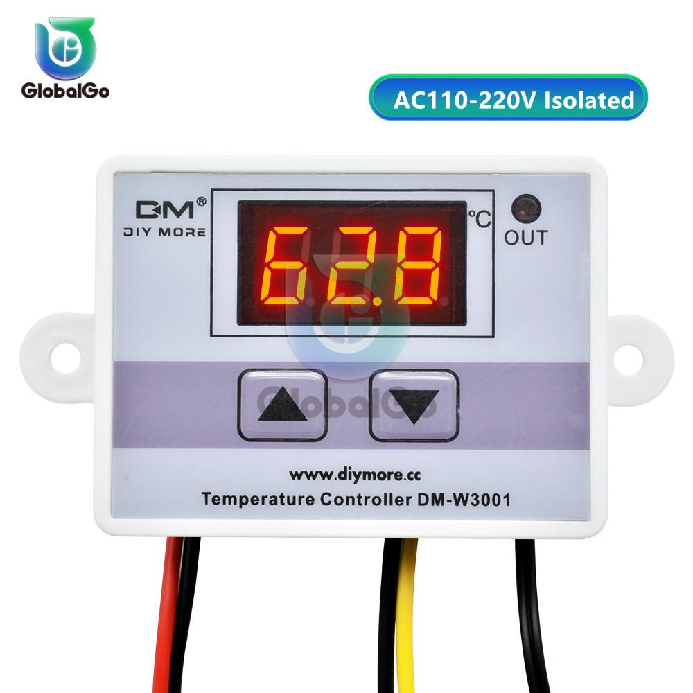 XH-W3001 W3001 LED Digital Thermoregulator Temperature Tester Smart Thermostat Temperature Sensor Controller Relay Output