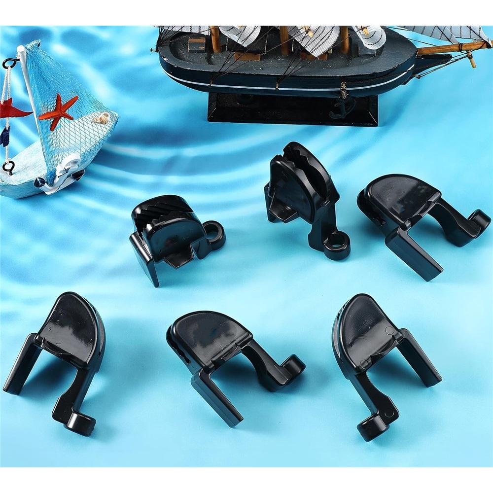 Boat Fender Clips, Pontoon Boat Fender Clips, Adjustable Pontoon Boat Square Rail Fender Clips/Clamps/Pontoon Bumper Hanger, 4 Pack