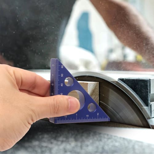 FTtool Aluminum Alloy 3D Triangle Ruler, Height Gauge, Marking, Multi-Function Measuring Tool, Rust-Resistant, Dual Inch/Millimeter Scale, for Woodwor