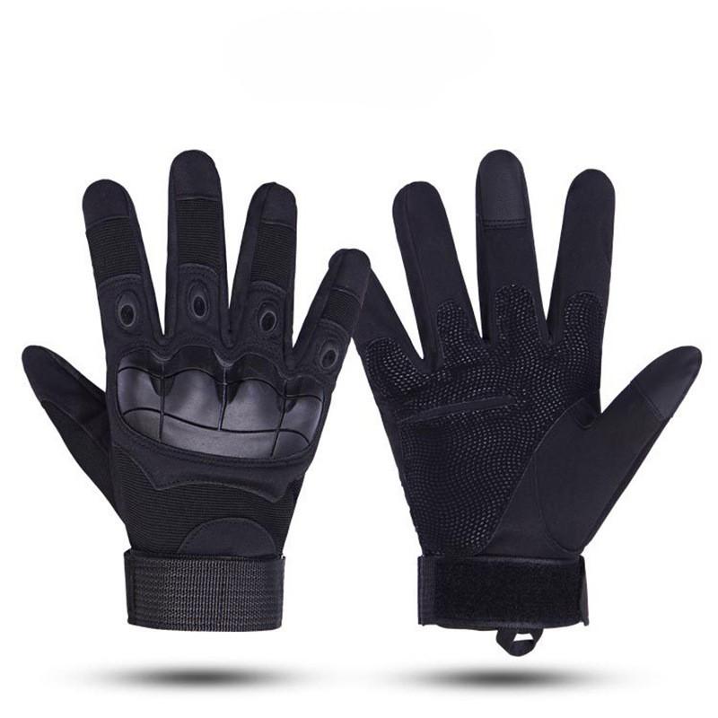 Ready Stock Full Fingers Tactical Motorbike Gloves M чёрный