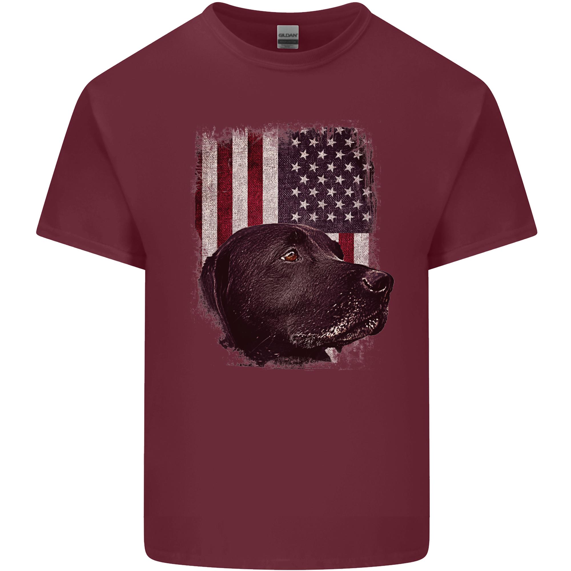 American Labrador USA Flag Dog Unisexs Light Cotton TShirt S