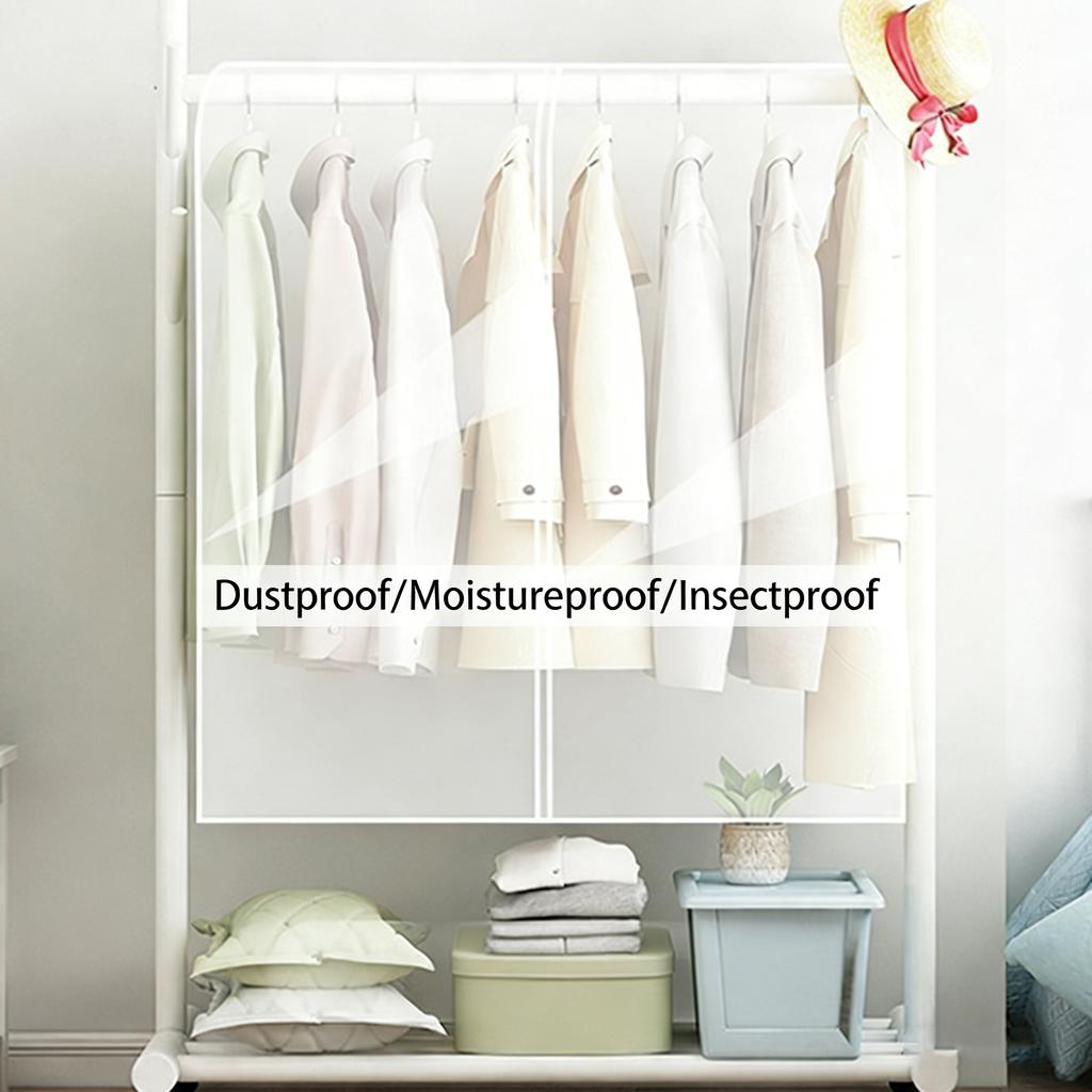 Waterproof Dustproof Thickened Hanger Cover Peva Dust Cover for Clothes Clear Protector Cover for Hanging Clothes YWFCZ03