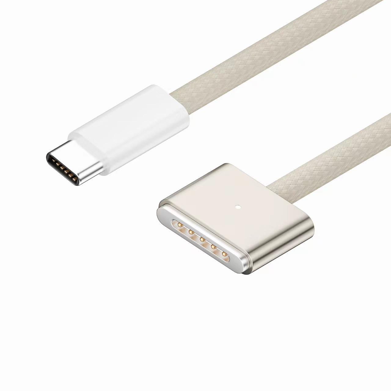 

Магнитный кабель USB-C to MagSafe 3 мощностью 140 Вт для быстрой зарядки ноутбуков Apple 1.8m