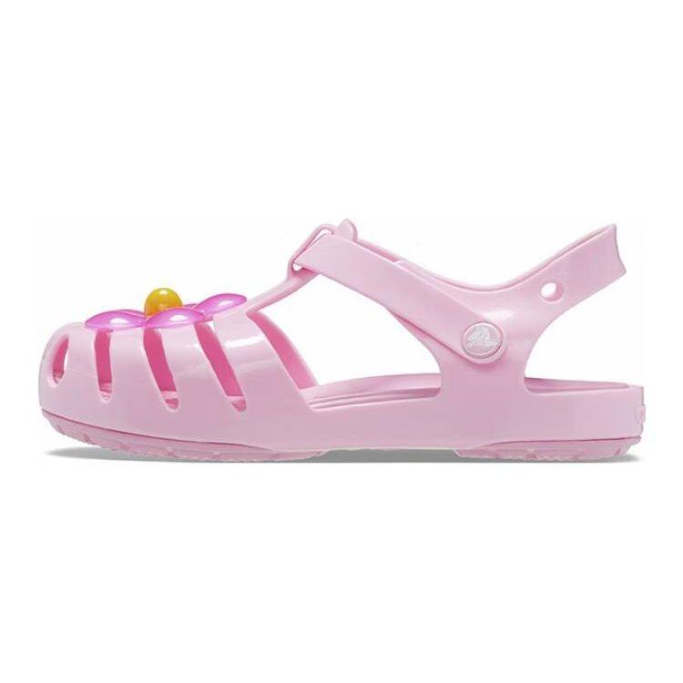 Crocs Удобные Нескользящие Износостойкие Ударопрочные Детские Сандалии Детские сандалии Розовый 208445-6S0 23