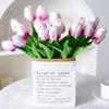 Mini PU Tulpen Künstliche Seidenblumen für Hochzeit und Heimdekoration