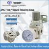 SMC Pneumatic AR20 Air Regulator Valve with Built-in Gauge for Hose Pressure Reduction