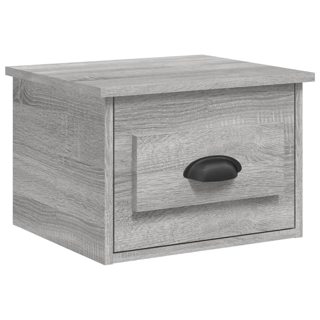 Wall Mounted Nightstand Gray Sonoma 41.5 x 36 x 28 cm