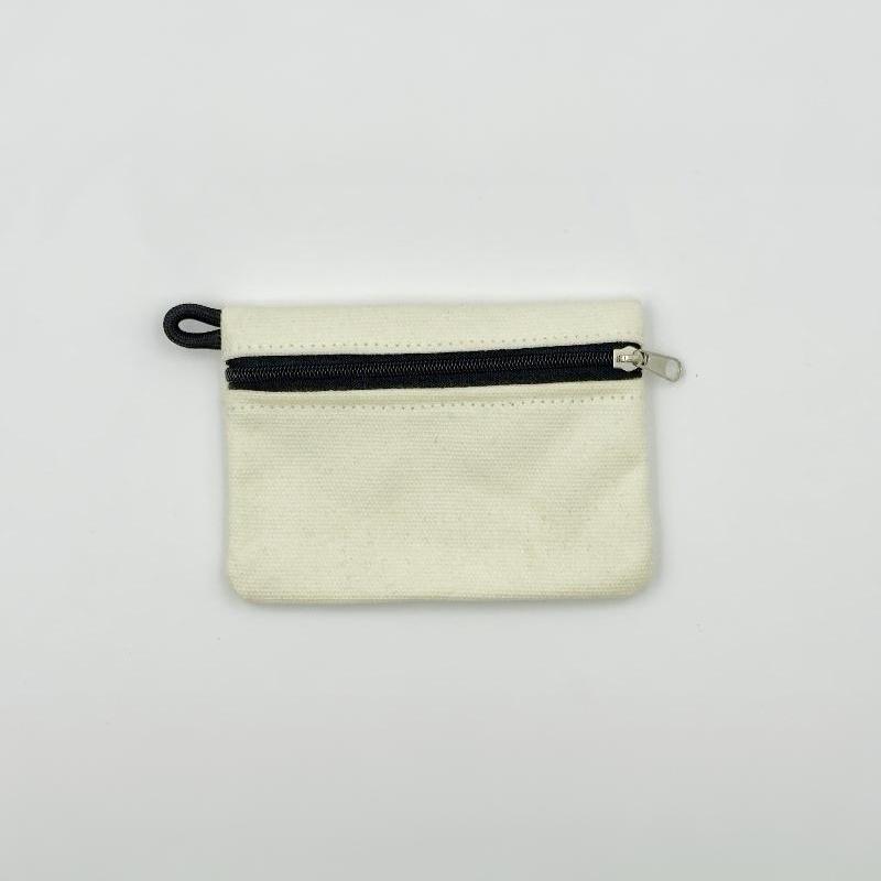 Canvas Mini Coin Purse Simple Zipper Solid Color Key Money Storage Pouch For Women Men Kids Cute Wallet
