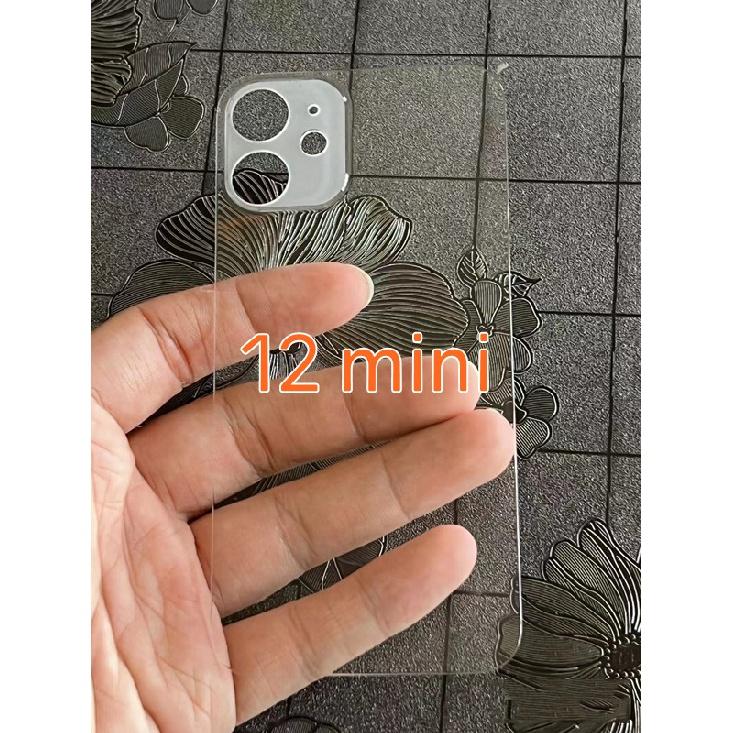 FoxFix čiré sklo pro iPhone 11 12 13 14 Pro Max mini 14 Plus Zadní baterie Zadní skleněný panel