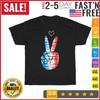 Fourth 4th of July American Flag Peace Sign Memorial Day T Shirt Mens Womens Tees Top Men Women NEW