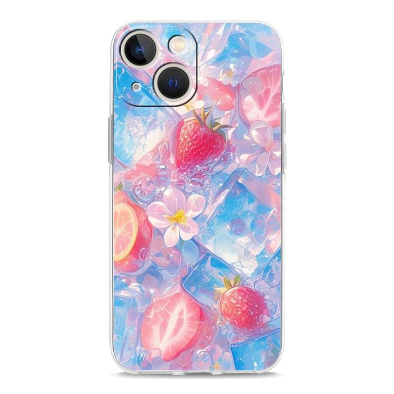 Phone Case For iPhone 17 Air Cases iPhone 16 15 12 13 14 Pro Max SE 7 8 Plus iPhone11 Clear Soft Cover Pink Jellyfish Oceanic