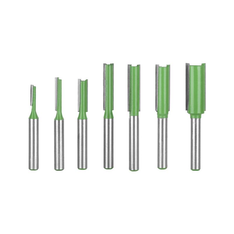 6mm 6.35mm Shank straight groove trimming cutter, 3 4 5 6 8 10 12mm hard alloy trimming slotting woodworking milling cutter