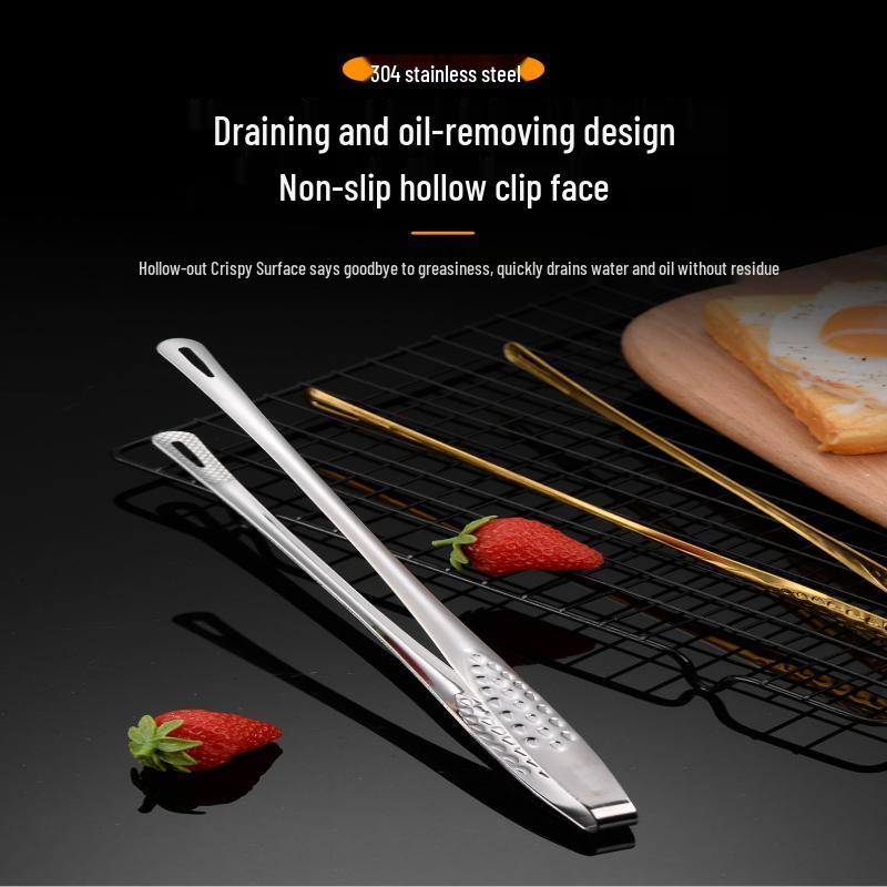 Oeny Long Stainless Steel Food Tongs