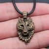 Animal Black Leather Necklace Elephant Wolf Dragon Horse Gecko Lizard Pendant Necklace For Women Men Boy Girls