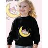 Kids Crewneck Sweatshirt, Cute Cartoon Bear Graphic Print, Soft Casual Long Sleeve Pullove