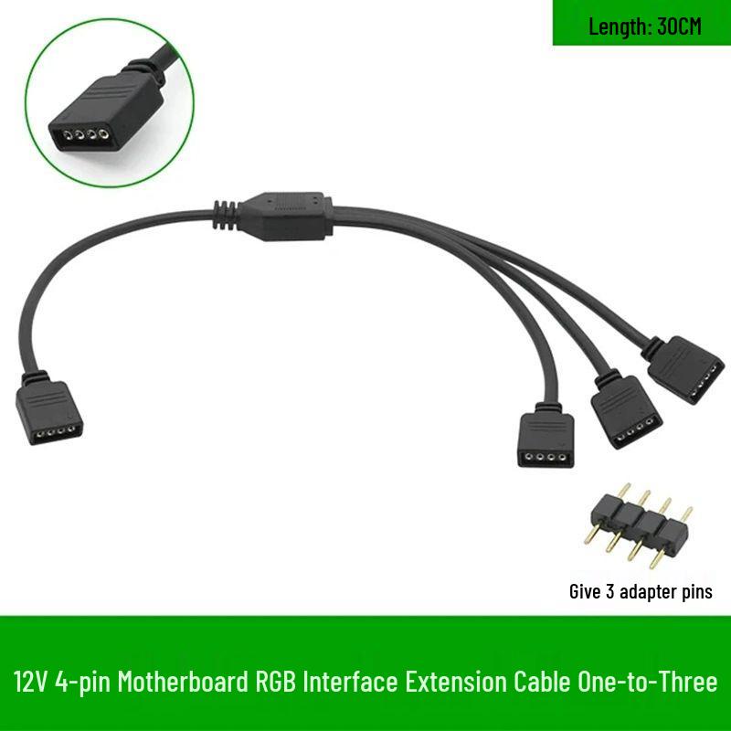 RGB LED Strip Controller Extension & Splitter, 4-Pin Multi-Head Adapter, 30CM-5M