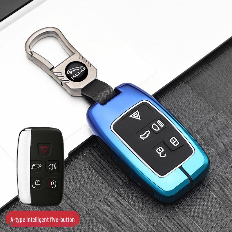 Premium Metal Protective Shell for Jaguar Key - Compatible with XFL/XEL/XJL/FPACE; High-End Men's Key Case with Buckle