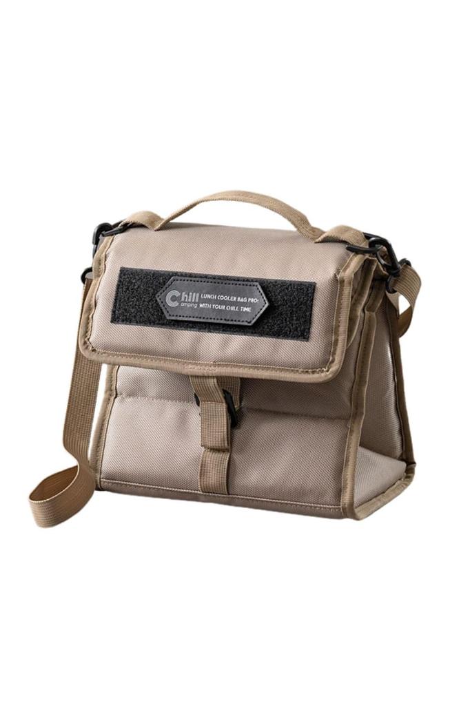 ChillCamping Soft Lunch Cooler Suitable for Golf Cooler, Bag, Box, Waterproof, Foldable, (Khaki)