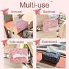 Universal Leopard Print Car Tissue Box Zippered Holder for Headrest or Dashboard Multifunctional Auto Organizer for All Vehicles