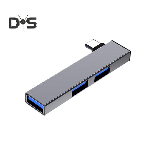 

Док-станция для ноутбука с портами USB, быстрое расширение возможностей подключения, компактный дизайн, портативный универсальный концентратор-расширитель Type-C White серый