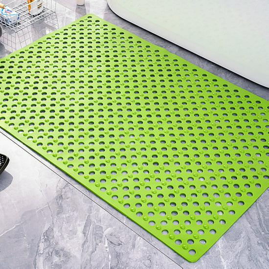 Absorbent Non-Slip Bathroom Mat with Suction Cups and Large Drainage Holes